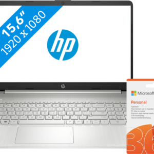 HP 15s-fq4960nd + 1 jaar Office 365 Personal