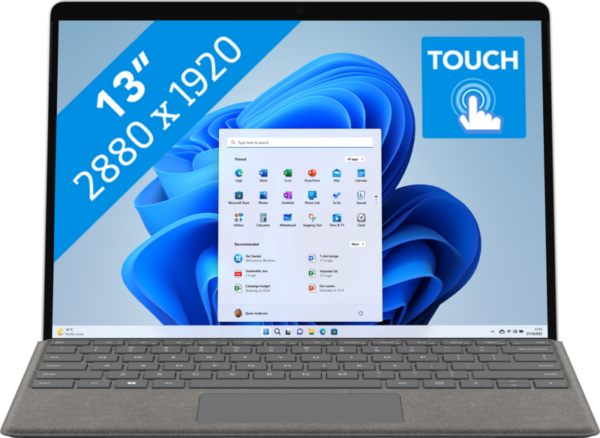 Microsoft Surface Pro 9 13" - Intel Core i5 - 16GB RAM/256GB SSD - PLATINUM