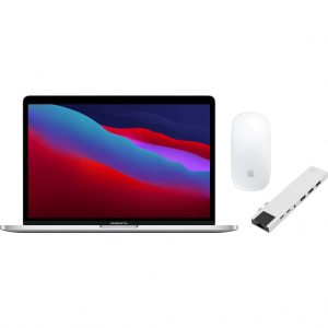 Apple MacBook Pro 13" (2020) 16GB/256GB Apple M1 Zilver + Docking Station + Muis