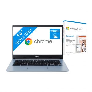 Acer Chromebook 314 CB314-1HT-C6XM + Microsoft 365 Personal NL Abonnement 1 jaar