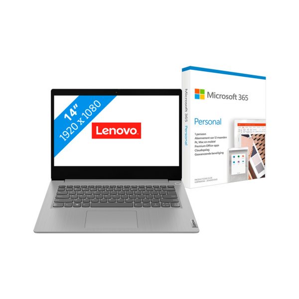 Lenovo IdeaPad 3 14ADA05 81W0006EMH + Microsoft 365 Personal NL Abonnement 1 jaar