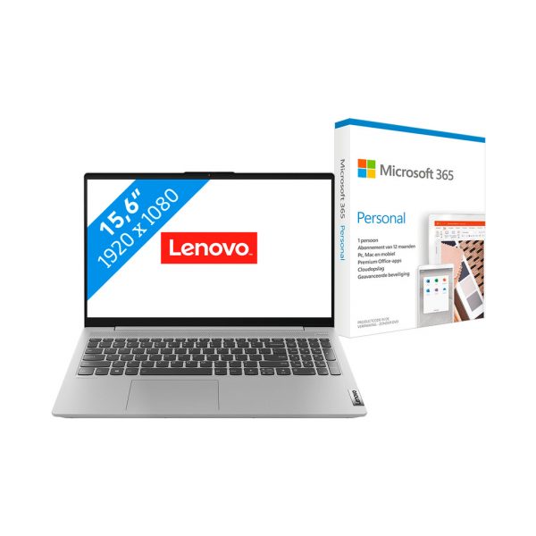 Lenovo IdeaPad 5 15ALC05 82LN008QMH + Microsoft 365 Personal NL Abonnement 1 jaar