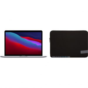 Apple MacBook Pro 13" (2020) 16GB/256GB Apple M1 Space Gray + Docking Station + Laptophoes