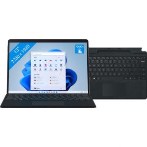 Microsoft Surface Pro 8 - i5/8/256 Graphite + Type Cover Zwart