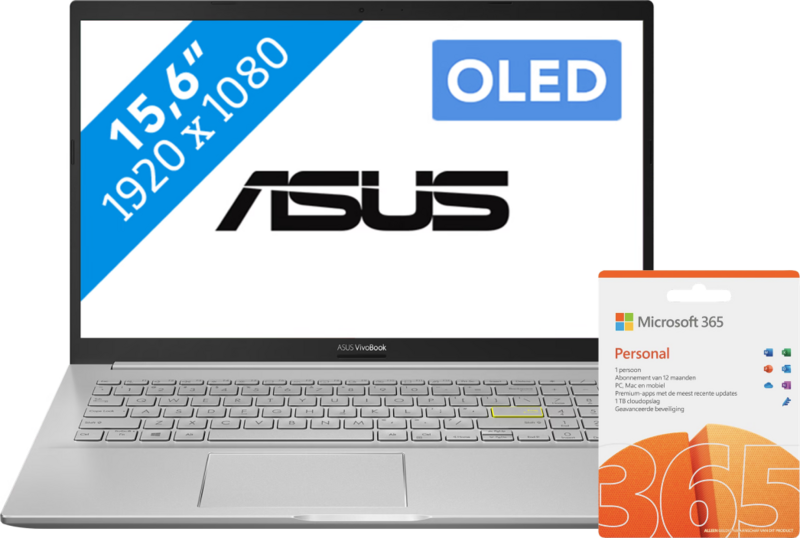Asus Vivobook 15 OLED K513EA-L11387W + 1 jaar Office 365 Personal