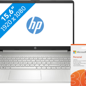HP 15s-fq4965nd + 1 jaar Office 365 Personal