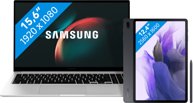 Samsung-Galaxy-Book3-NP750XFG-KB2NL-Galaxy-Tab-S7-FE Samsung Galaxy Book3 NP750XFG-KB2NL + Galaxy Tab S7 FE