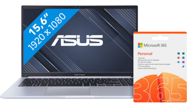 Asus Vivobook 15 X1502ZA-EJ1632W + Microsoft Office 365 Personal NL Abonnement 1 jaar