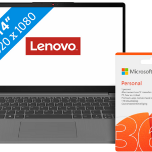 Lenovo IdeaPad 3 14ITL6 82H701JQMH + Microsoft Office 365 Personal NL Abonnement 1 jaar